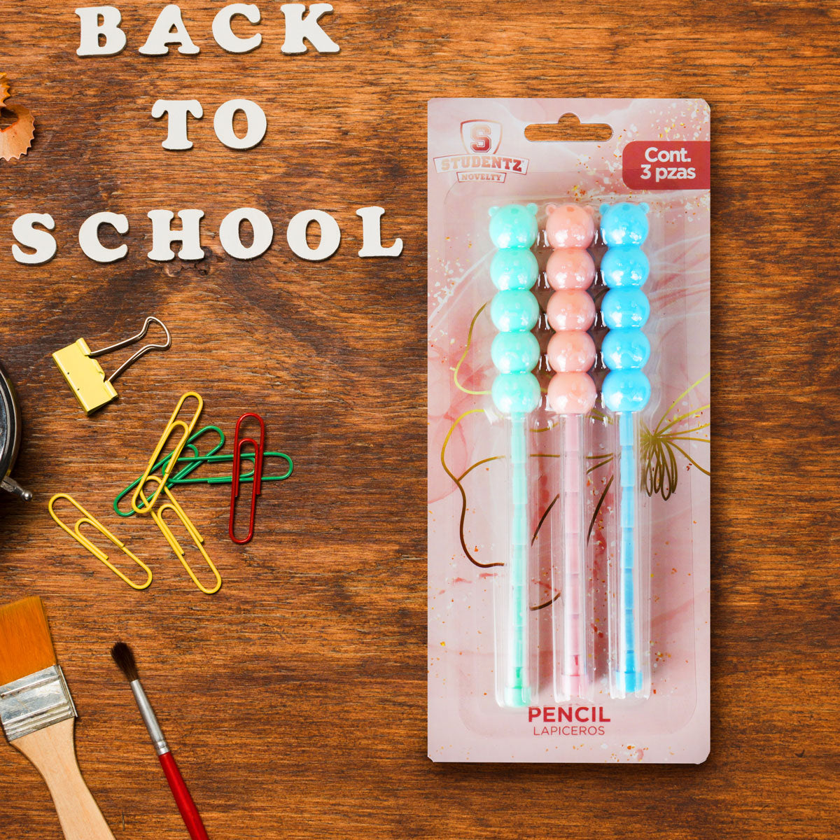 Set de 3 Lápices, Ositos