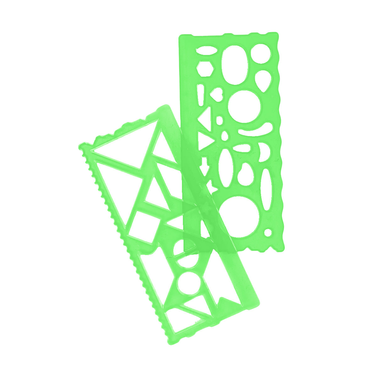 Set de 4 Plantillas de Dibujo Geométricos color Verde