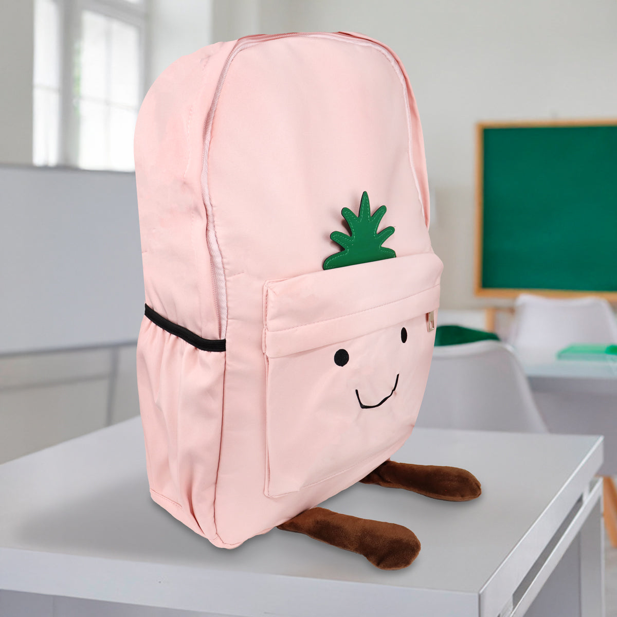 Mochila con Diseño Divertido, Color Rosa