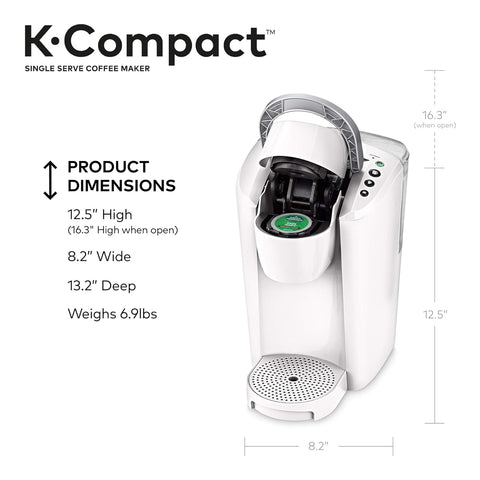 Cafetera para Cápsulas K-Cup de una sola porción, Keurig K-Compact