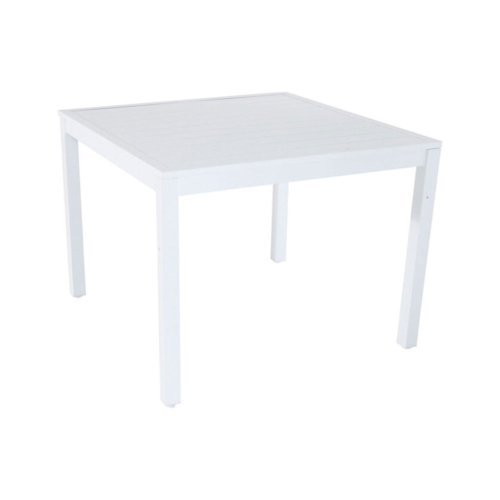 Mesa de Comedor Contemporánea con Base de Metal color Blanco