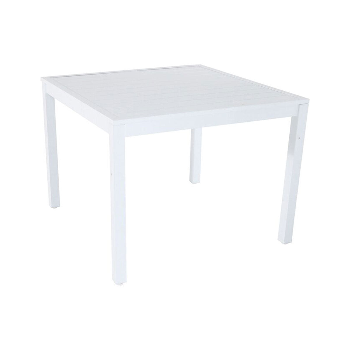 Mesa de Comedor Contemporánea con Base de Metal color Blanco