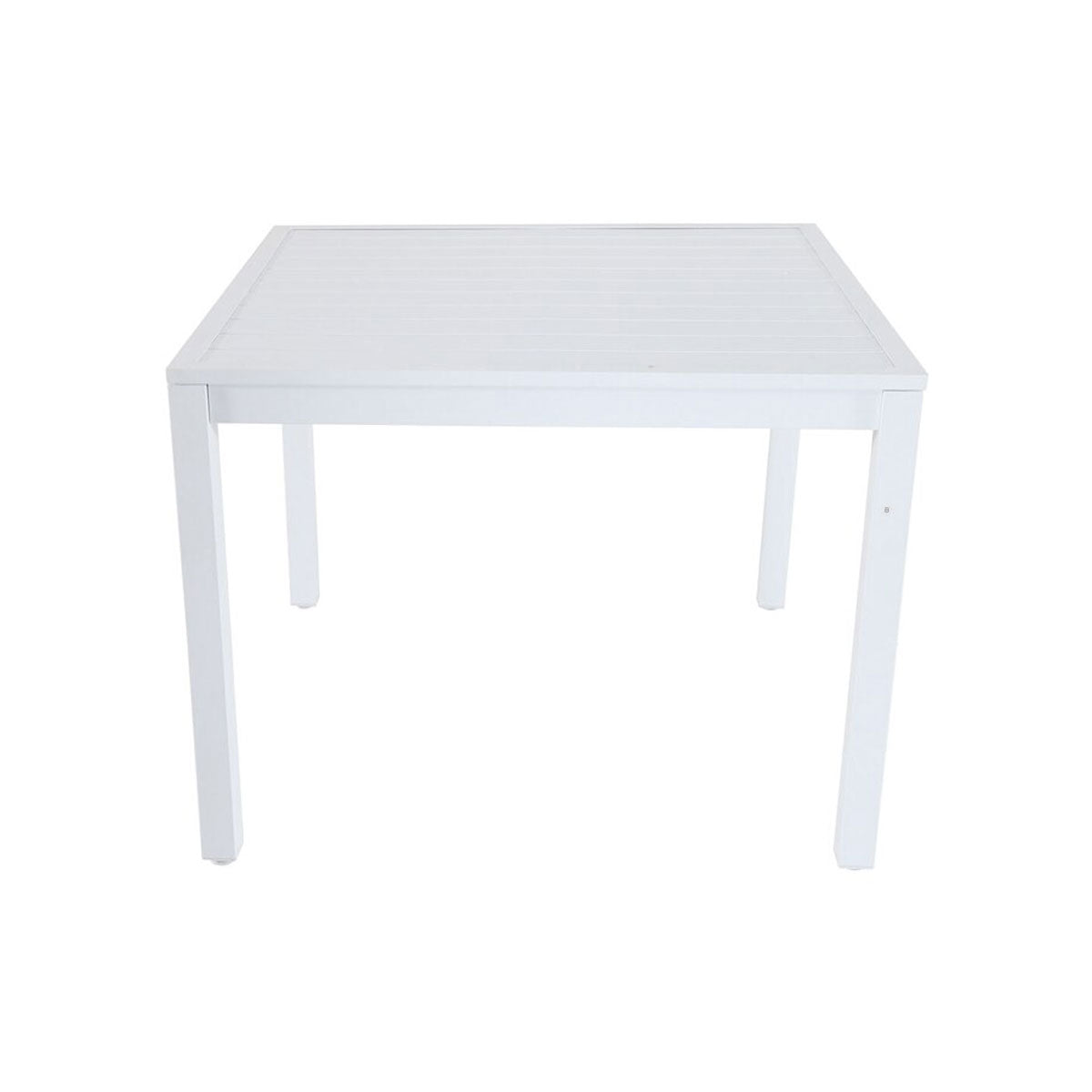 Mesa de Comedor Contemporánea con Base de Metal color Blanco