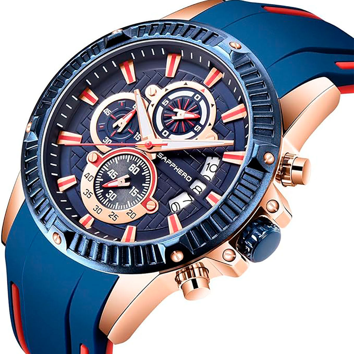 Reloj color Azul para Caballero, Bofute (Reacondicionado)