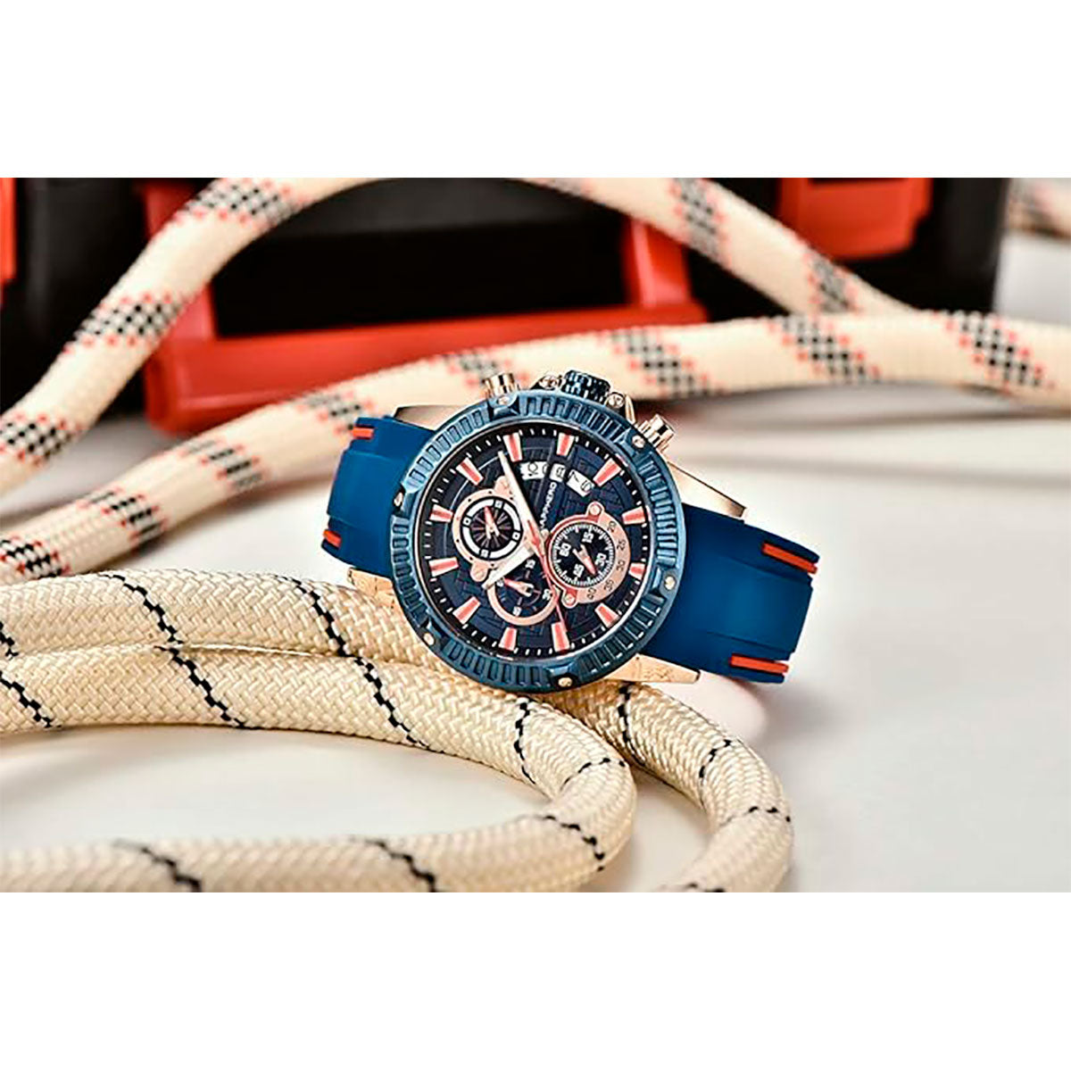 Reloj color Azul para Caballero, Bofute (Reacondicionado)