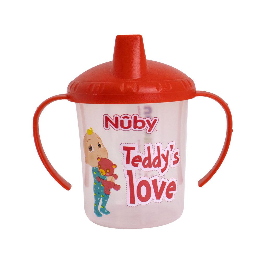 Vaso entrenador con Boquilla de Cocomelon Teddy´s Love color Fiusha 240ml
