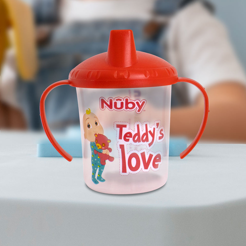 Vaso entrenador con Boquilla de Cocomelon Teddy´s Love color Fiusha 240ml