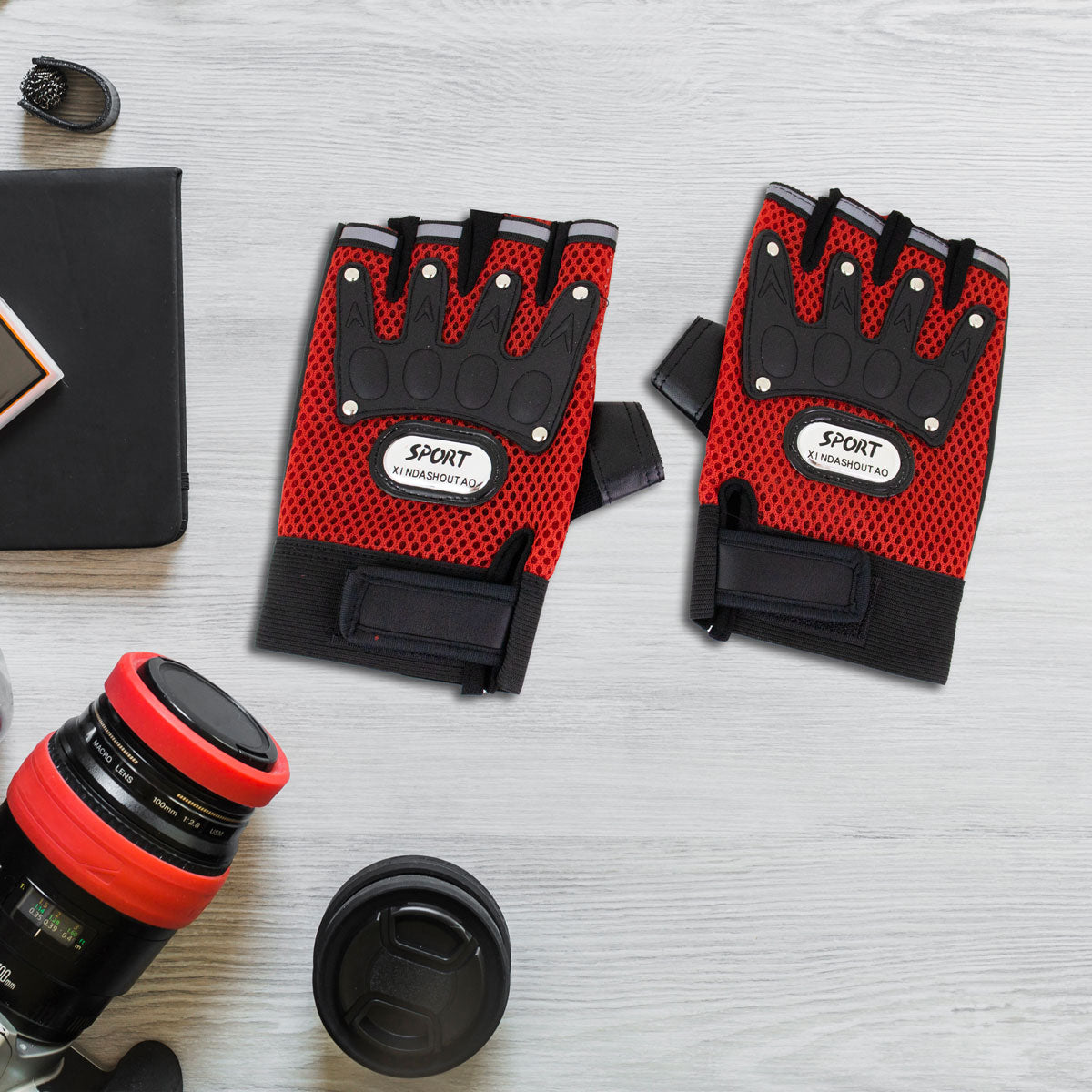 TUNING Guantes para Motociclista color Rojo