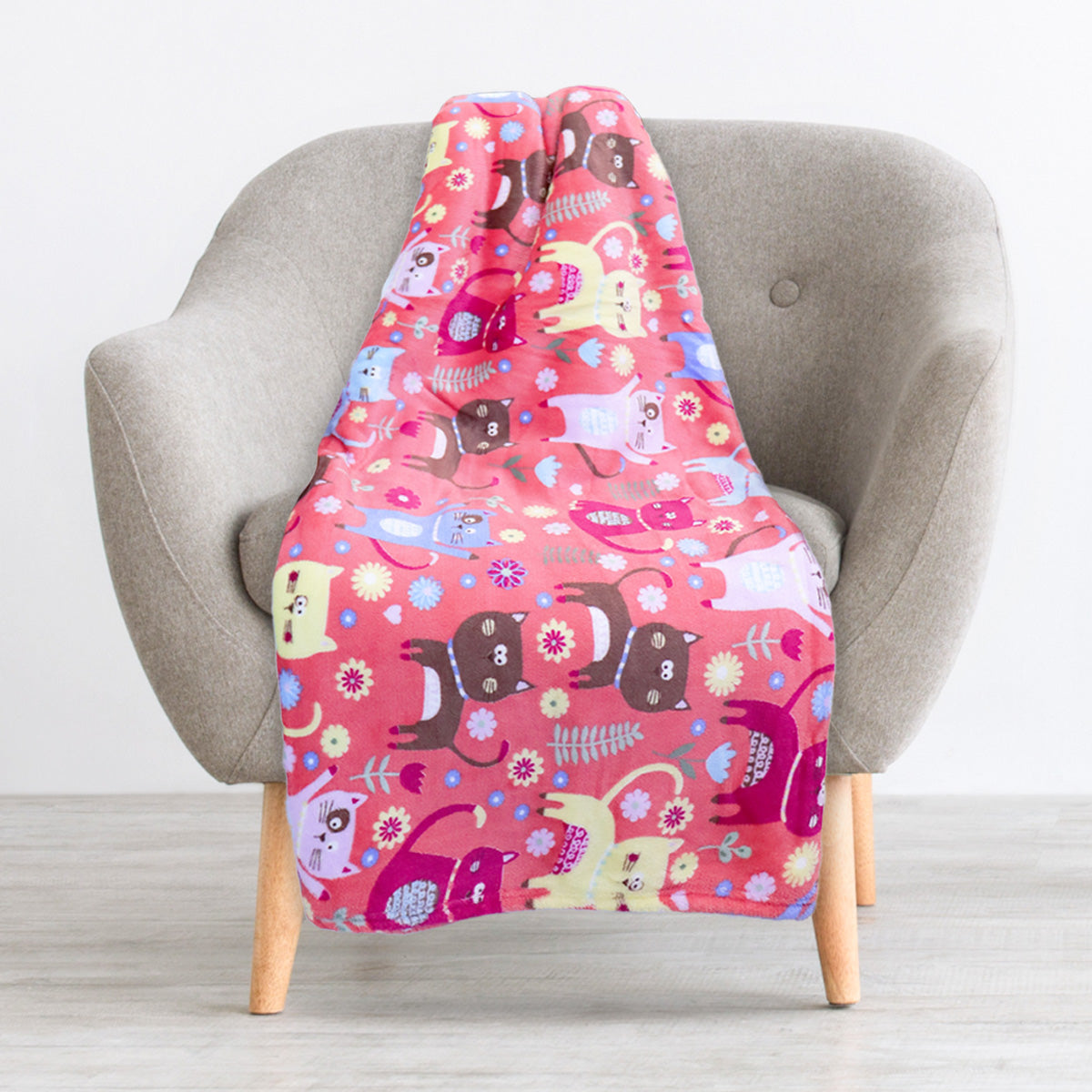 Cobija Afelpada color Coral, 179x148cm