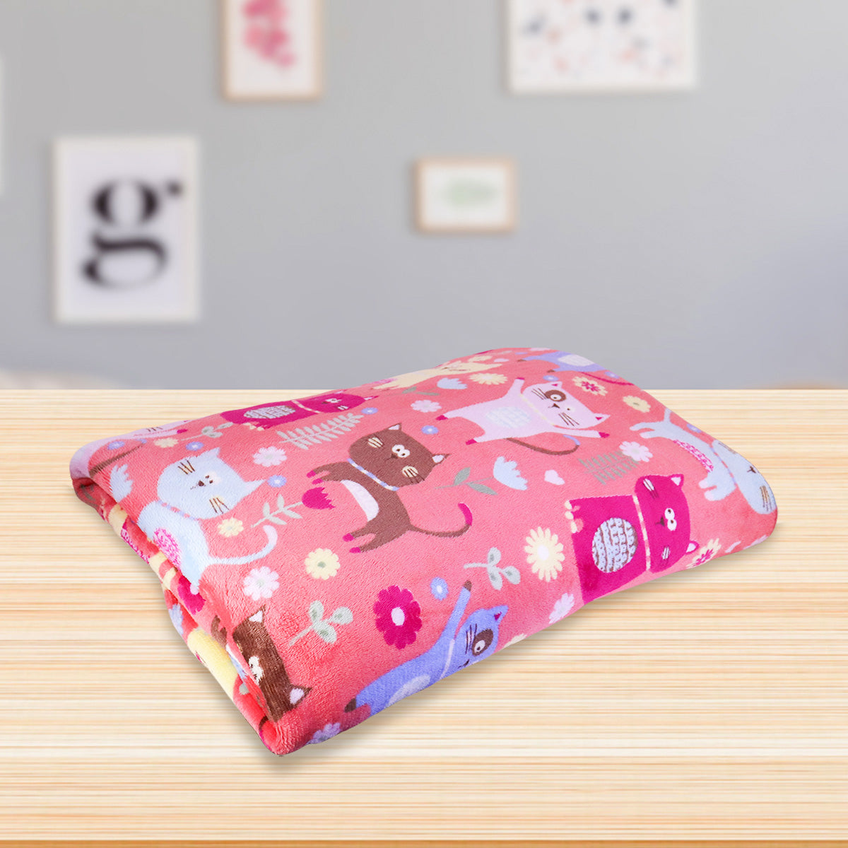 Cobija Afelpada color Coral, 179x148cm