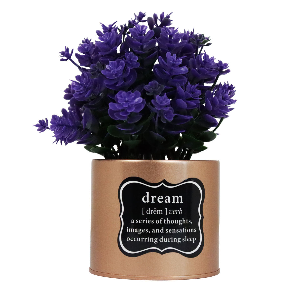 Maceta Dream con Planta Artificial, Color Lavanda