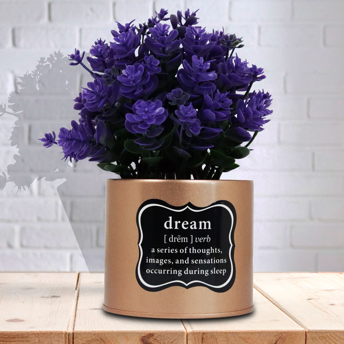 Maceta Dream con Planta Artificial, Color Lavanda