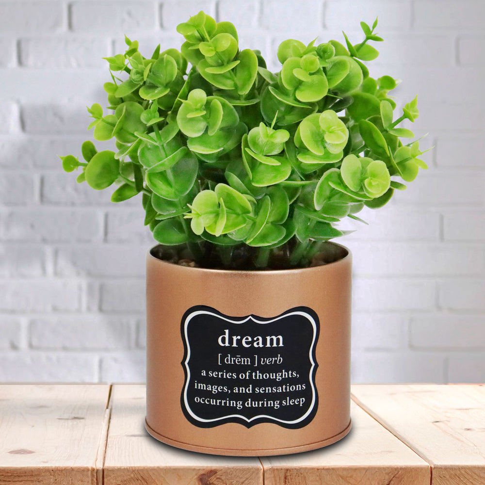 Maceta Dream con Planta Artificial, Color Verde