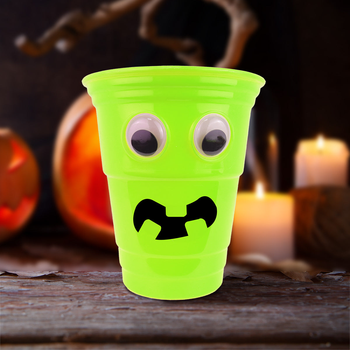 Vaso color Verde con Diseño de Halloween