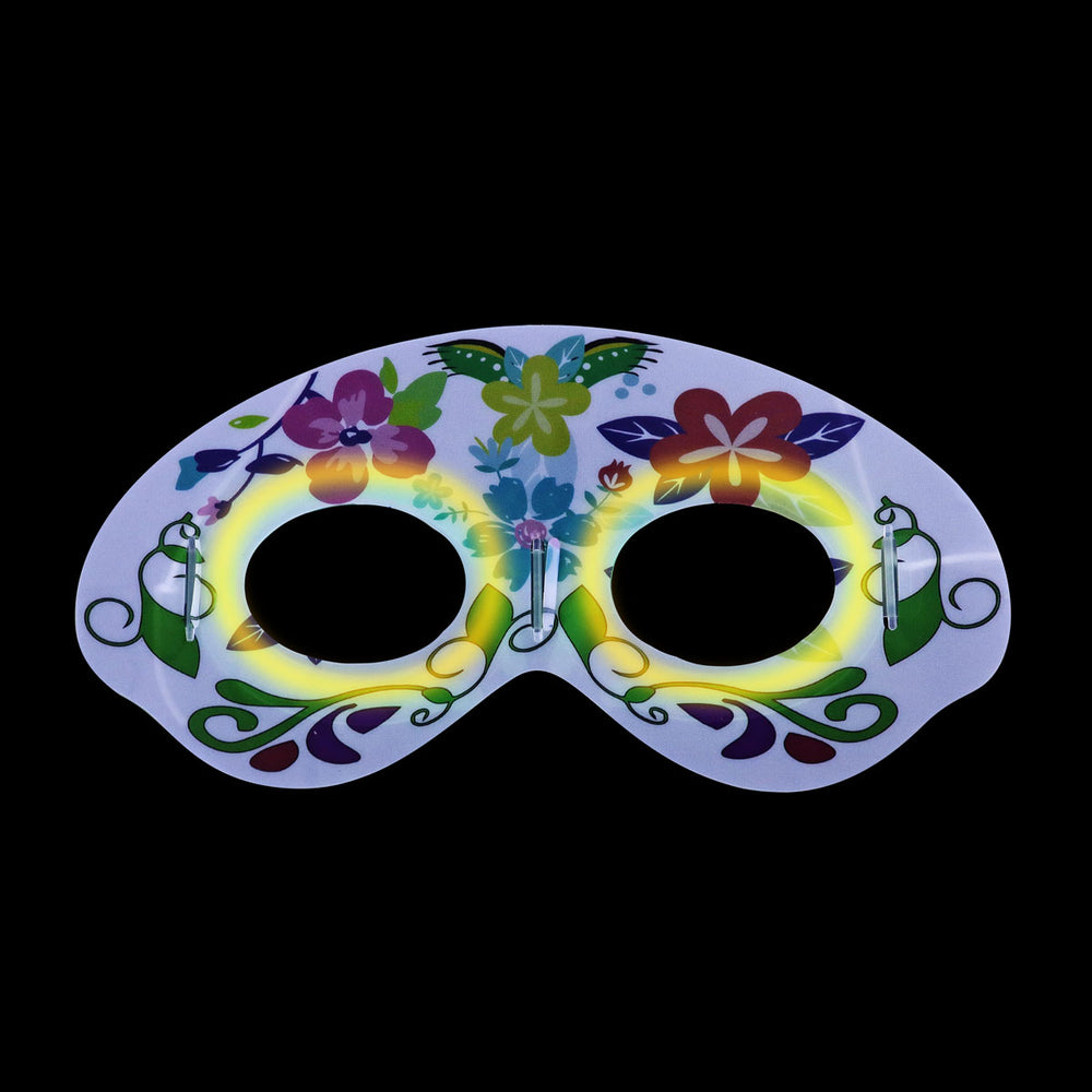 Máscara con Diseño de Catrina Fluorescente color Naranja