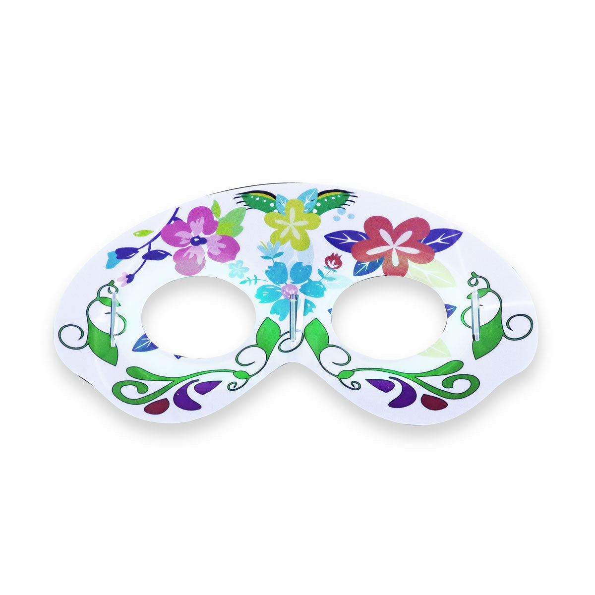 Máscara con Diseño de Catrina Fluorescente color Naranja