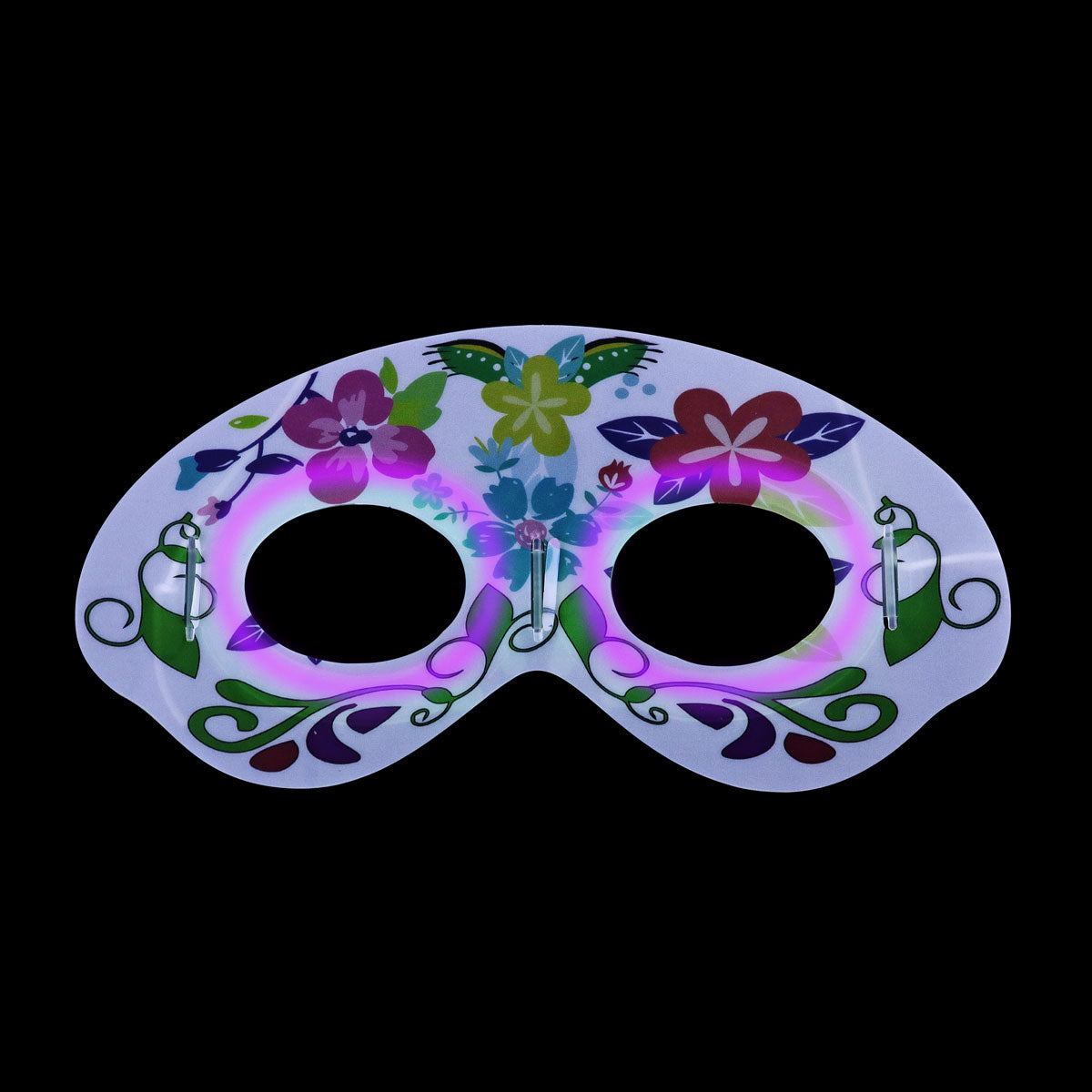 Máscara con Diseño de Catrina Fluorescente color Morado