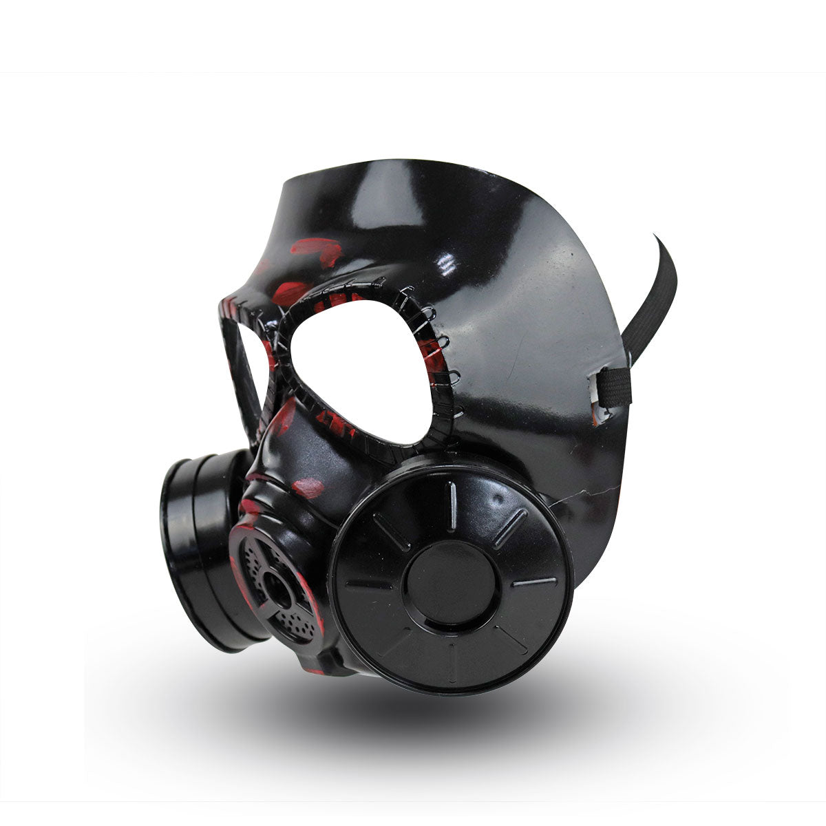 Máscara de Gas color Negro con Rojo para Disfraz