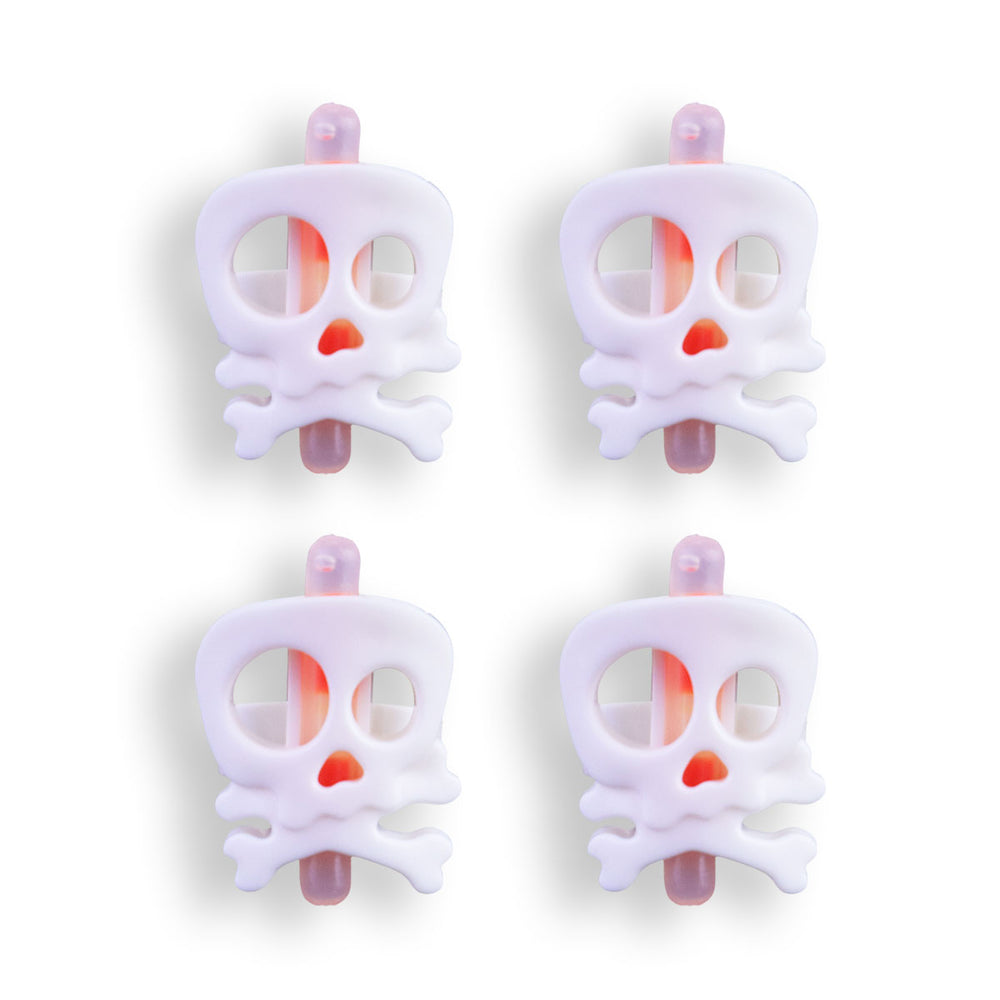 Anillos de Calavera Fluorescente color Naranja