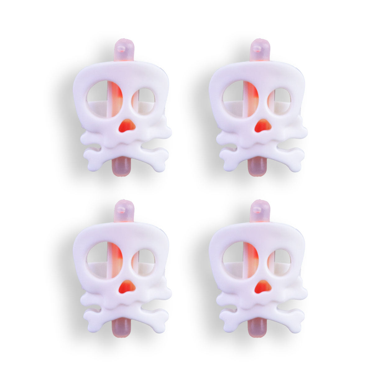 Anillos de Calavera Fluorescente color Naranja