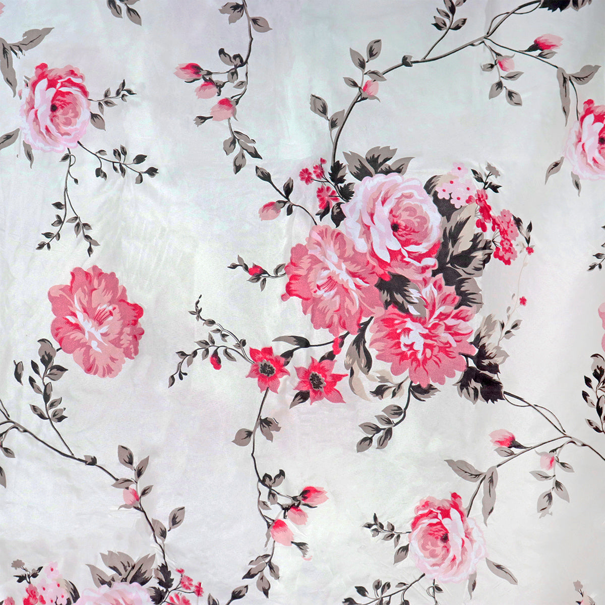 Juego de Sábanas Matrimoniales, Diseño Flor, Fondo Blanco