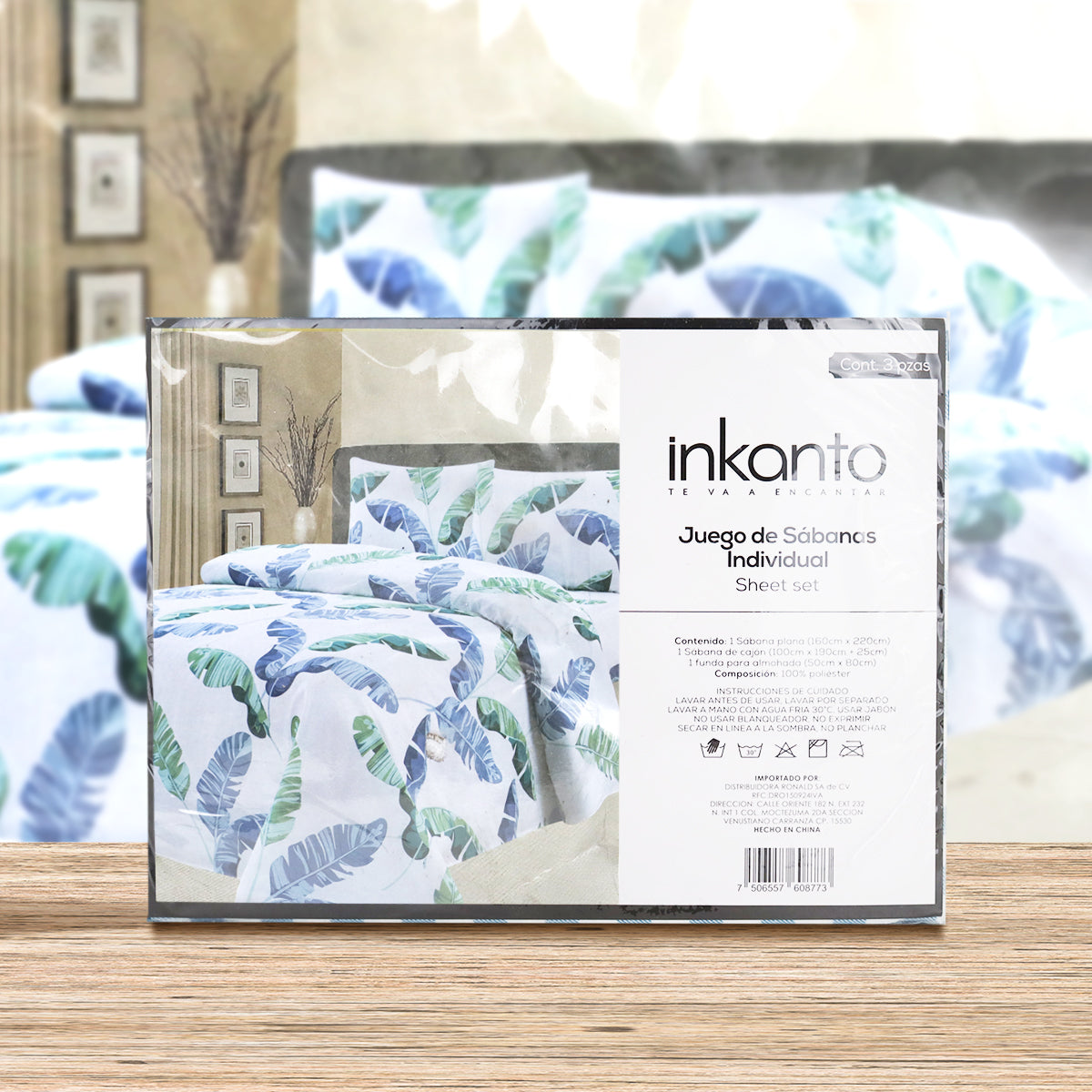 Juego de Sábanas Matrimoniales, Diseño Hojas