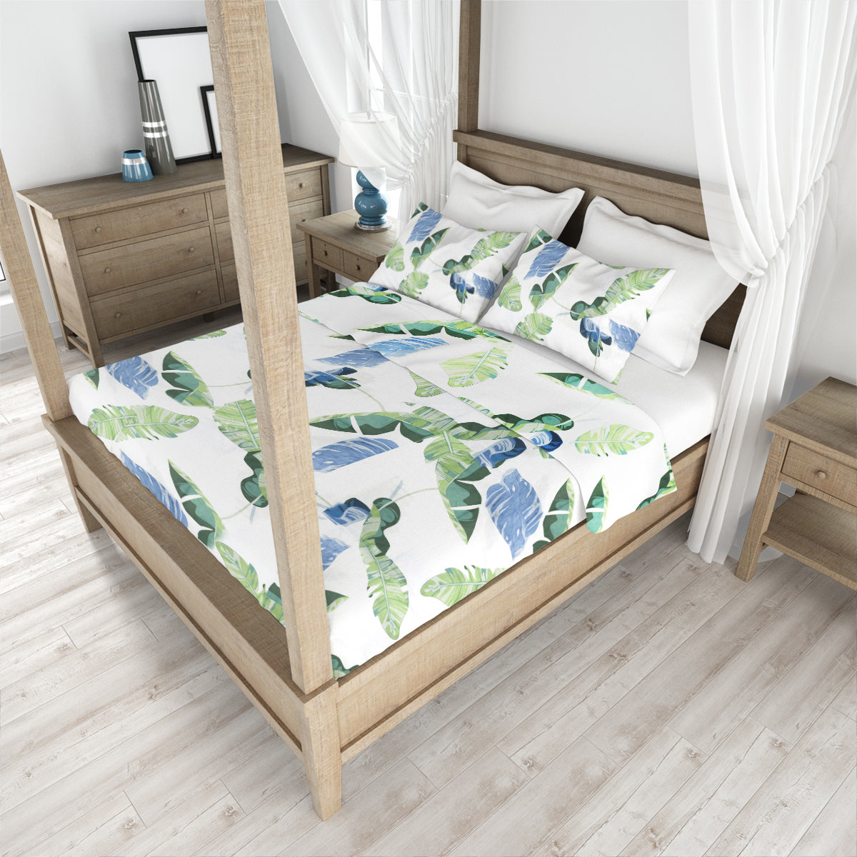 Juego de Sábanas Matrimoniales, Diseño Hojas