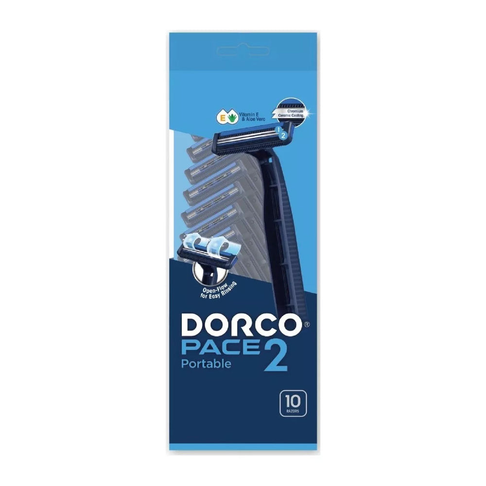 Paquete de 10 Rastrillos Desechables para Hombre, Dorco Pace2