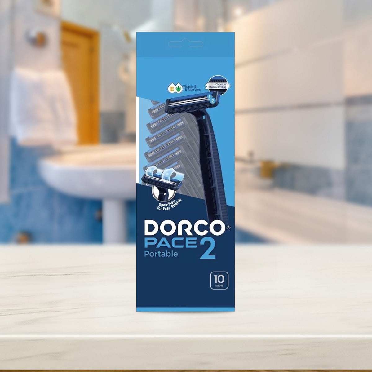 Paquete de 10 Rastrillos Desechables para Hombre, Dorco Pace2