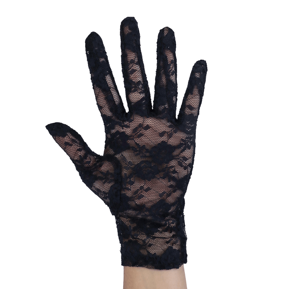 Guantes Negros de Encaje, Halloween