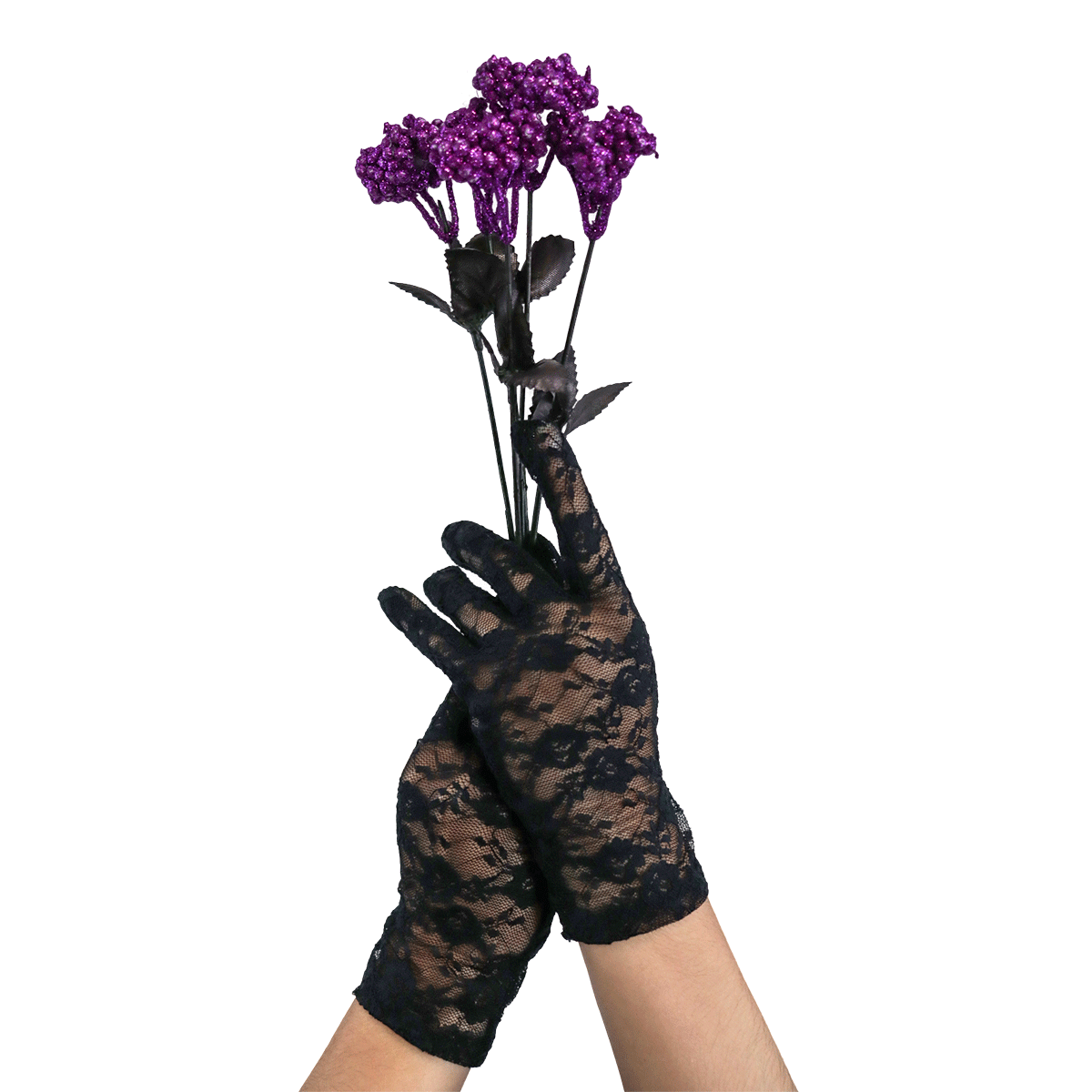 Guantes Negros de Encaje, Halloween
