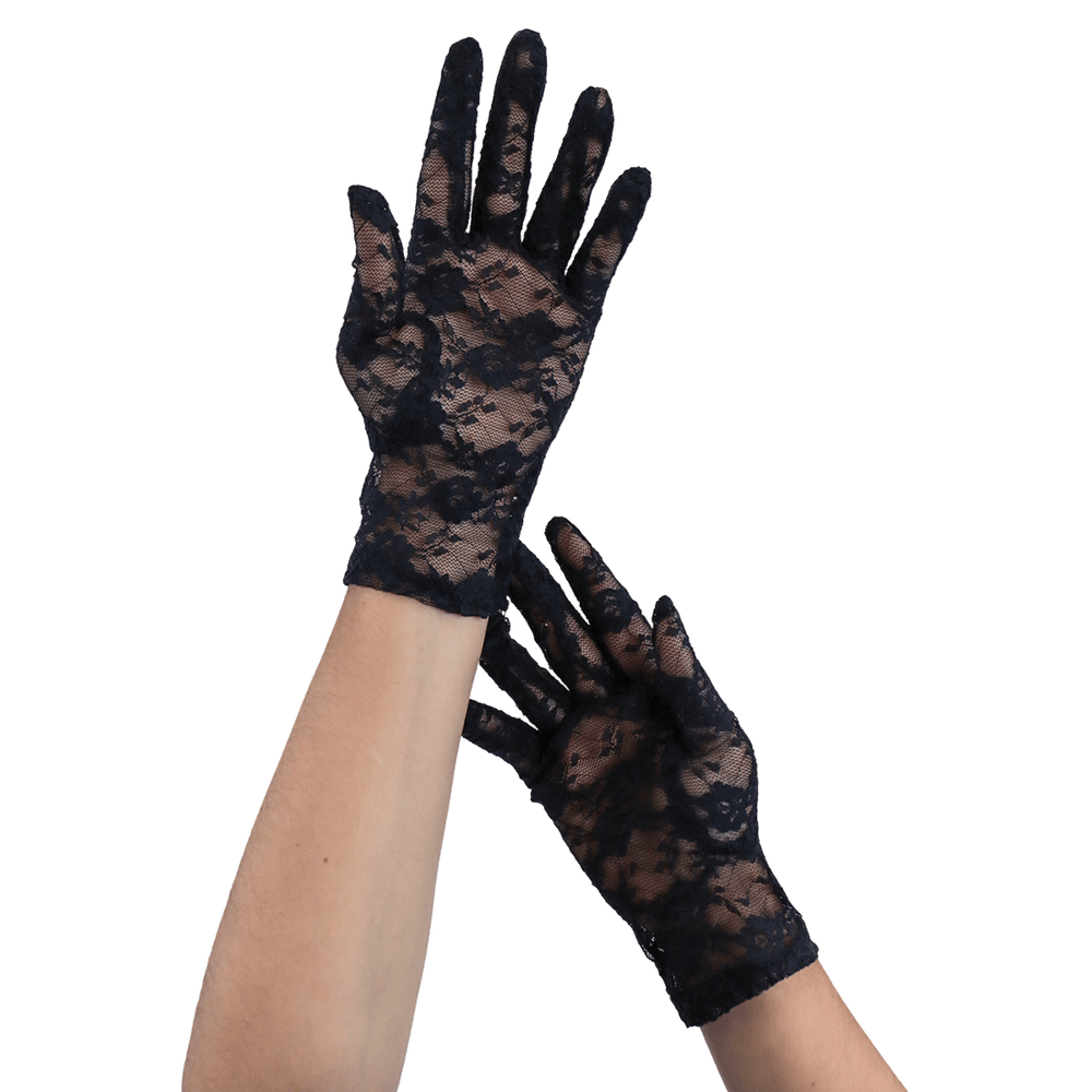 Guantes Negros de Encaje, Halloween