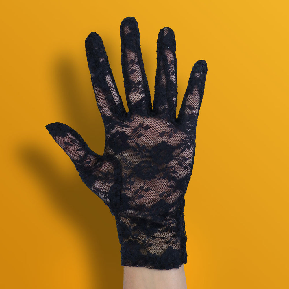 Guantes Negros de Encaje, Halloween