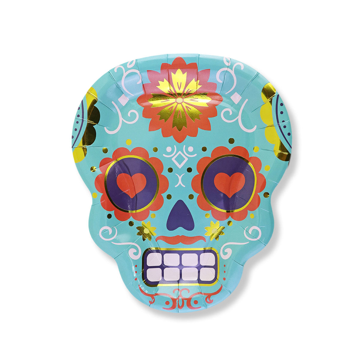 Platos Desechables con Diseño de Día de Muertos.