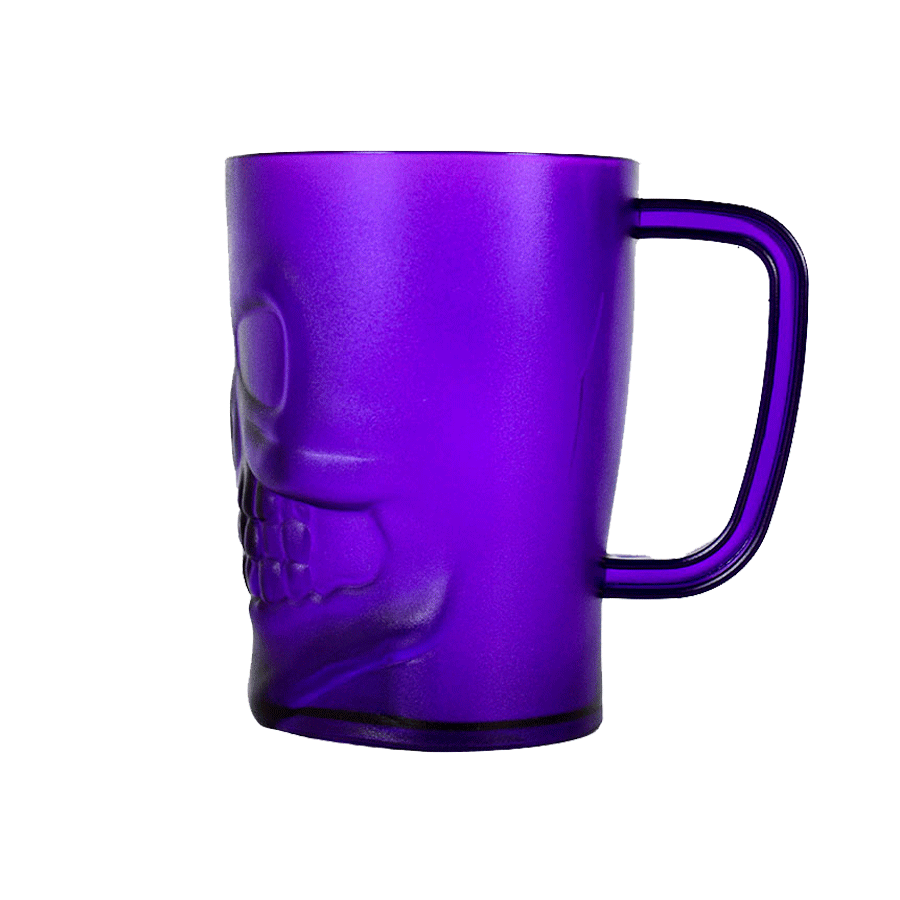 Vaso con Diseño de Calavera para Halloween, color Morado