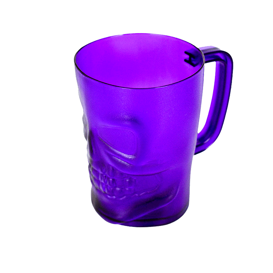 Vaso con Diseño de Calavera para Halloween, color Morado