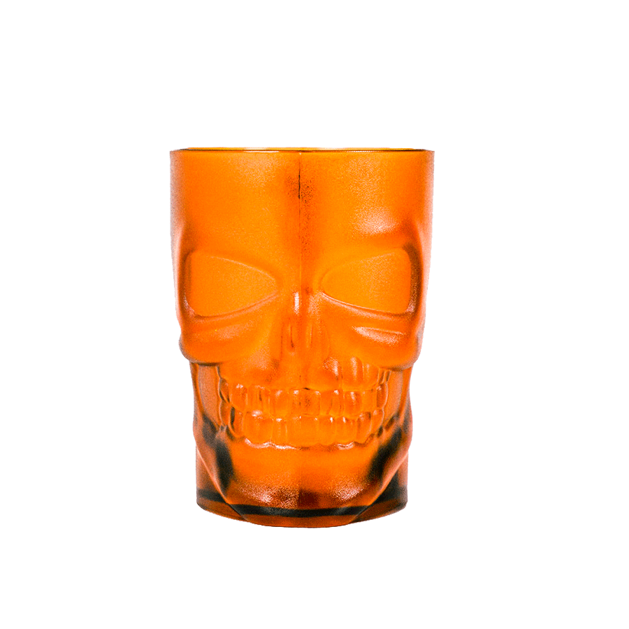 Vaso con Diseño de Calavera para Halloween, color Naranja