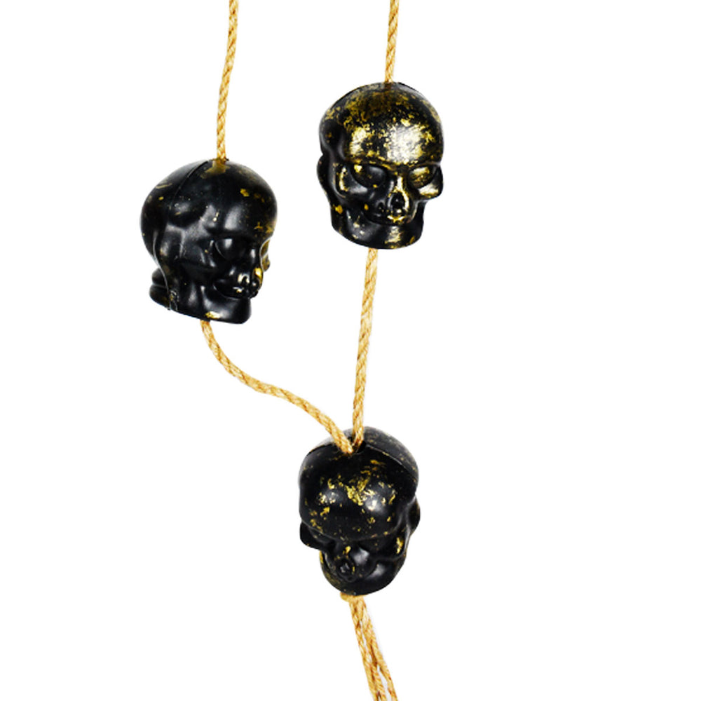 Collar con Calaveras color Dorado para Halloween