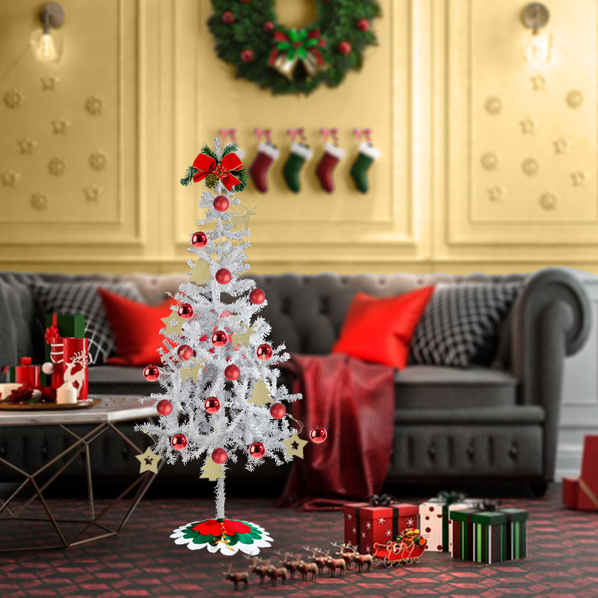 Árbol Navideño color Blanco, 90cm