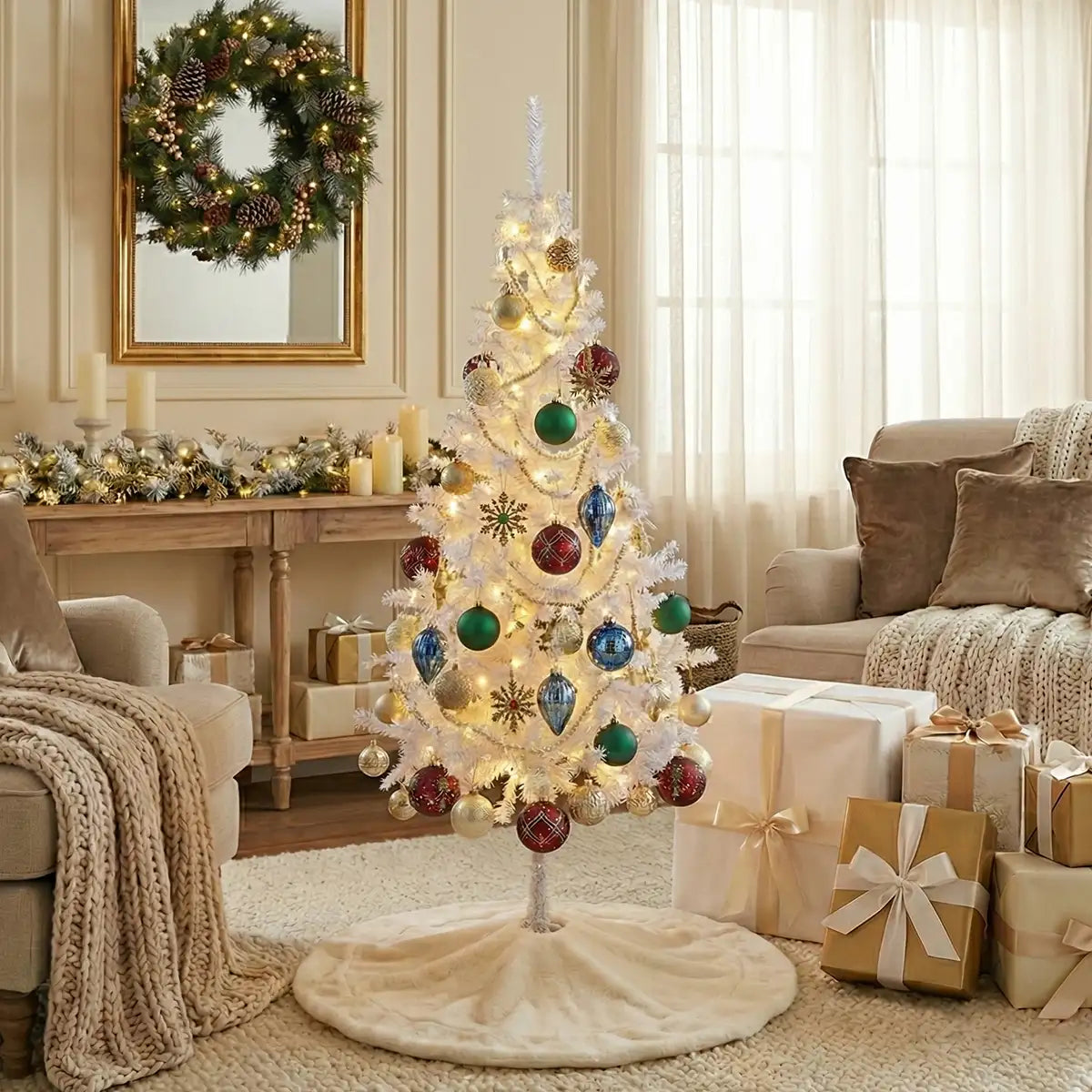 Árbol Navideño color Blanco, 1.2m