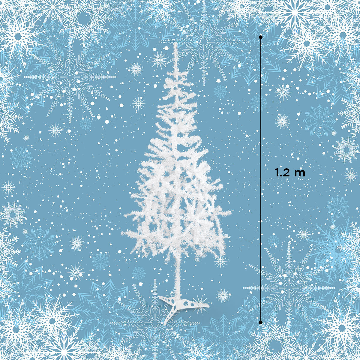Árbol Navideño color Blanco, 1.2m