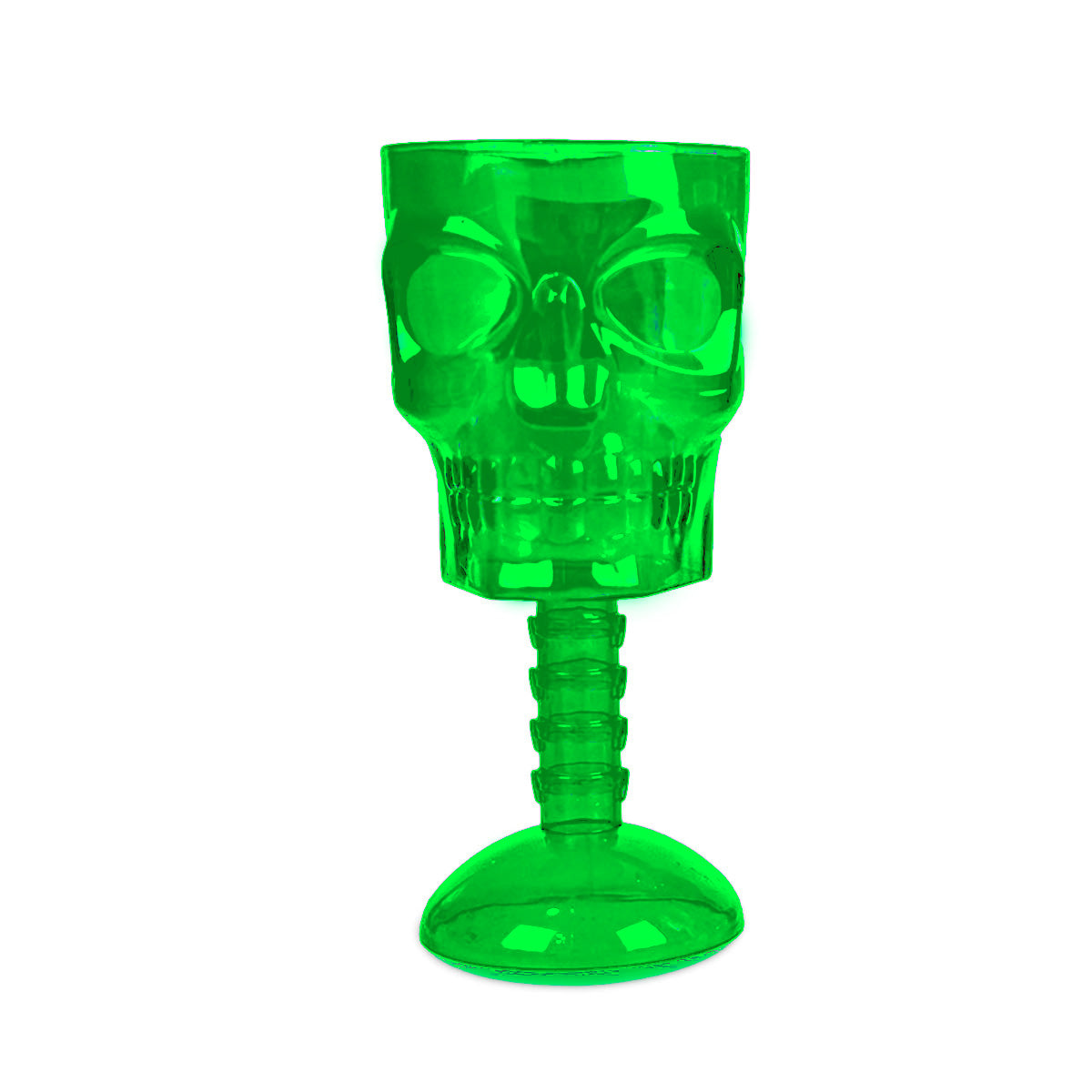 Copa color Verde con Diseño de Cráneo