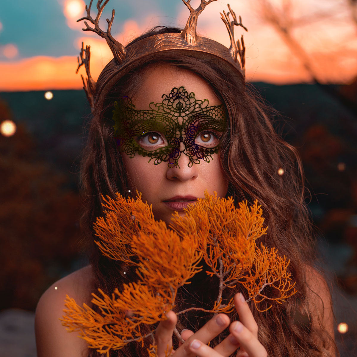 Antifaz color Oro para Halloween