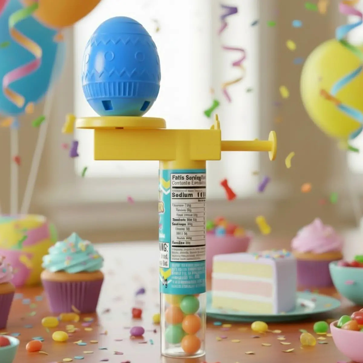 Dispensador Spinner con Dulces, Color Azul