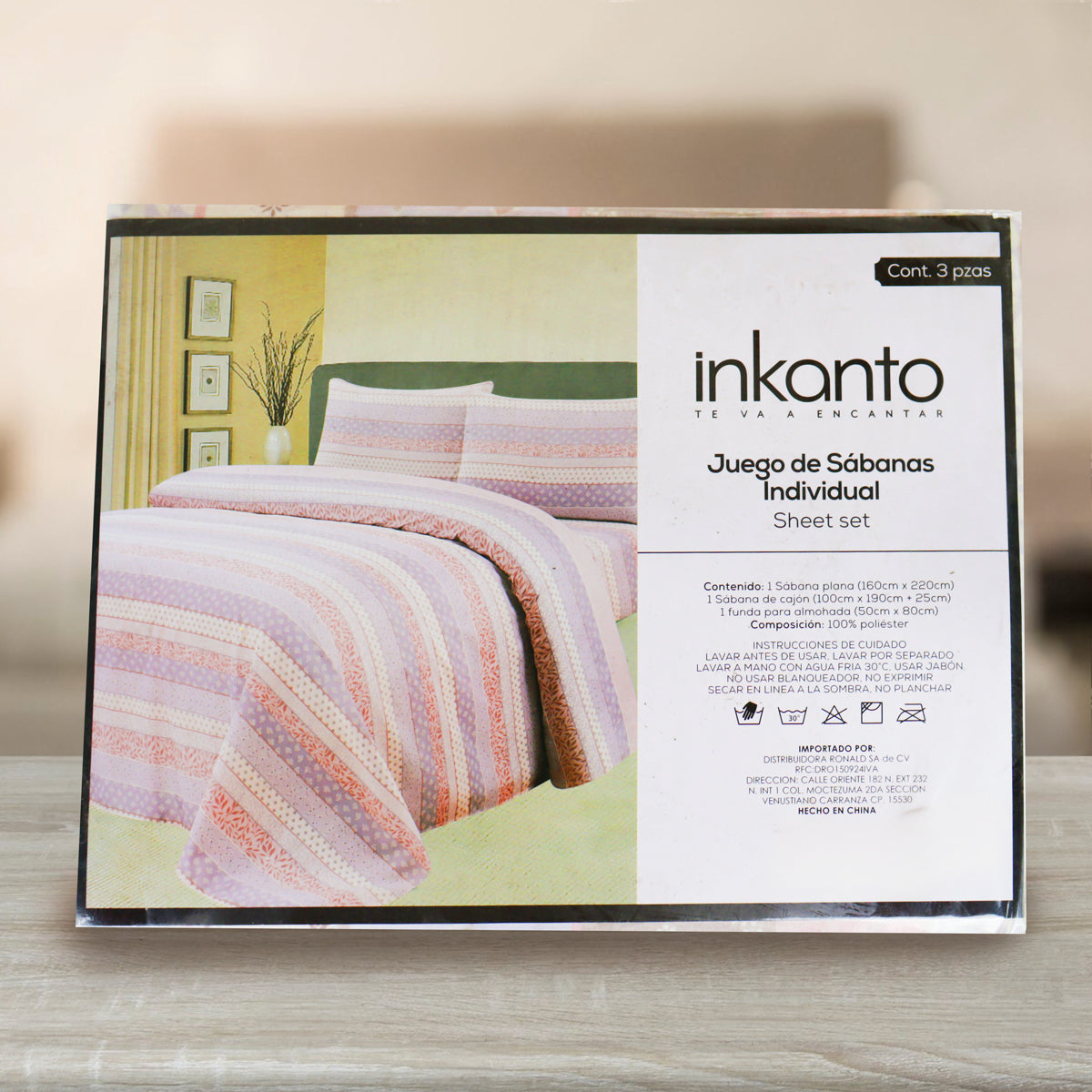 Juego de Sábanas Individual, Colores Pastel