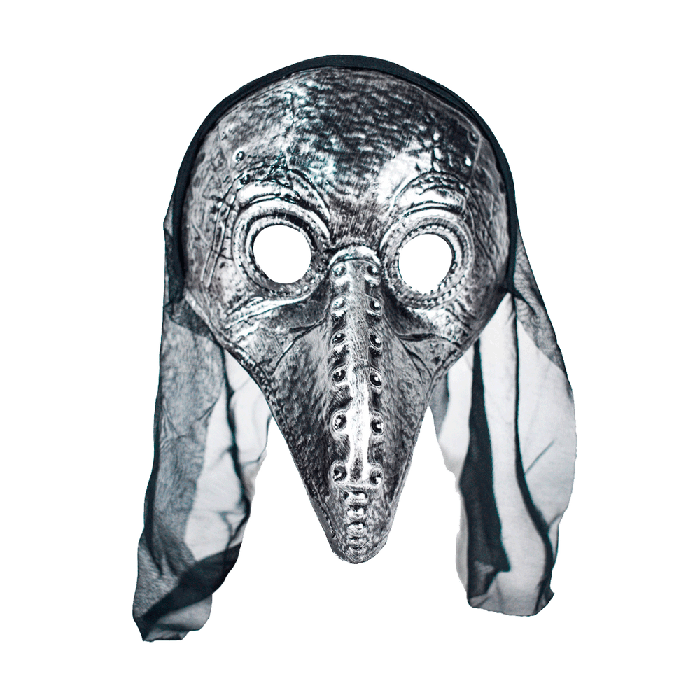 Máscara de Pájaro color Plata para Halloween