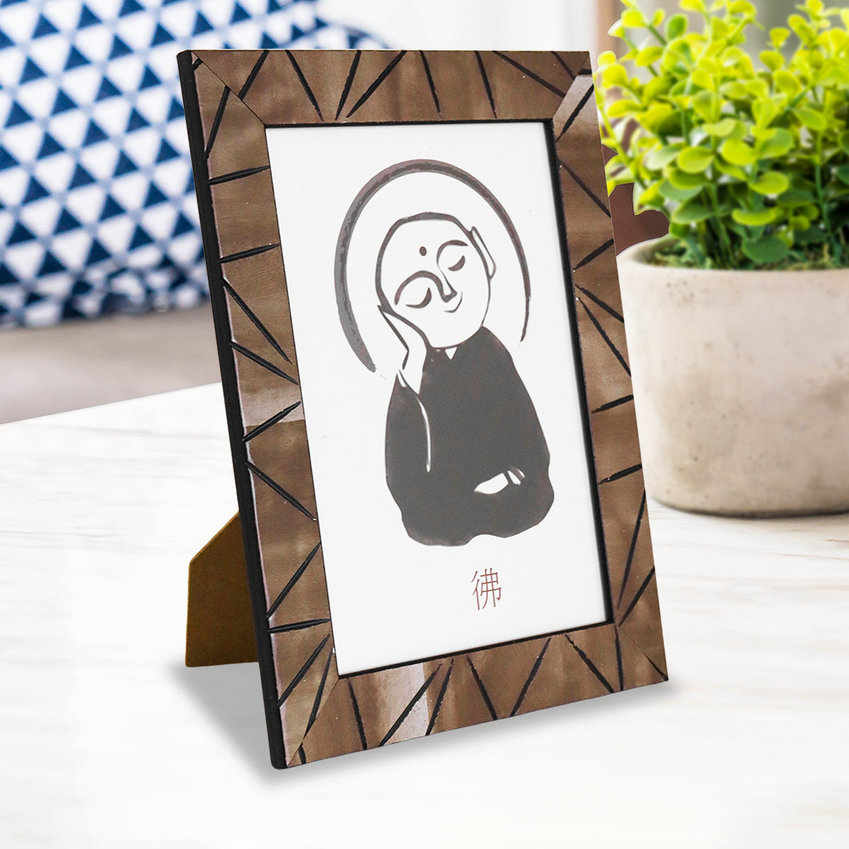 Portarretratos con Marco color Café, 13x18cm