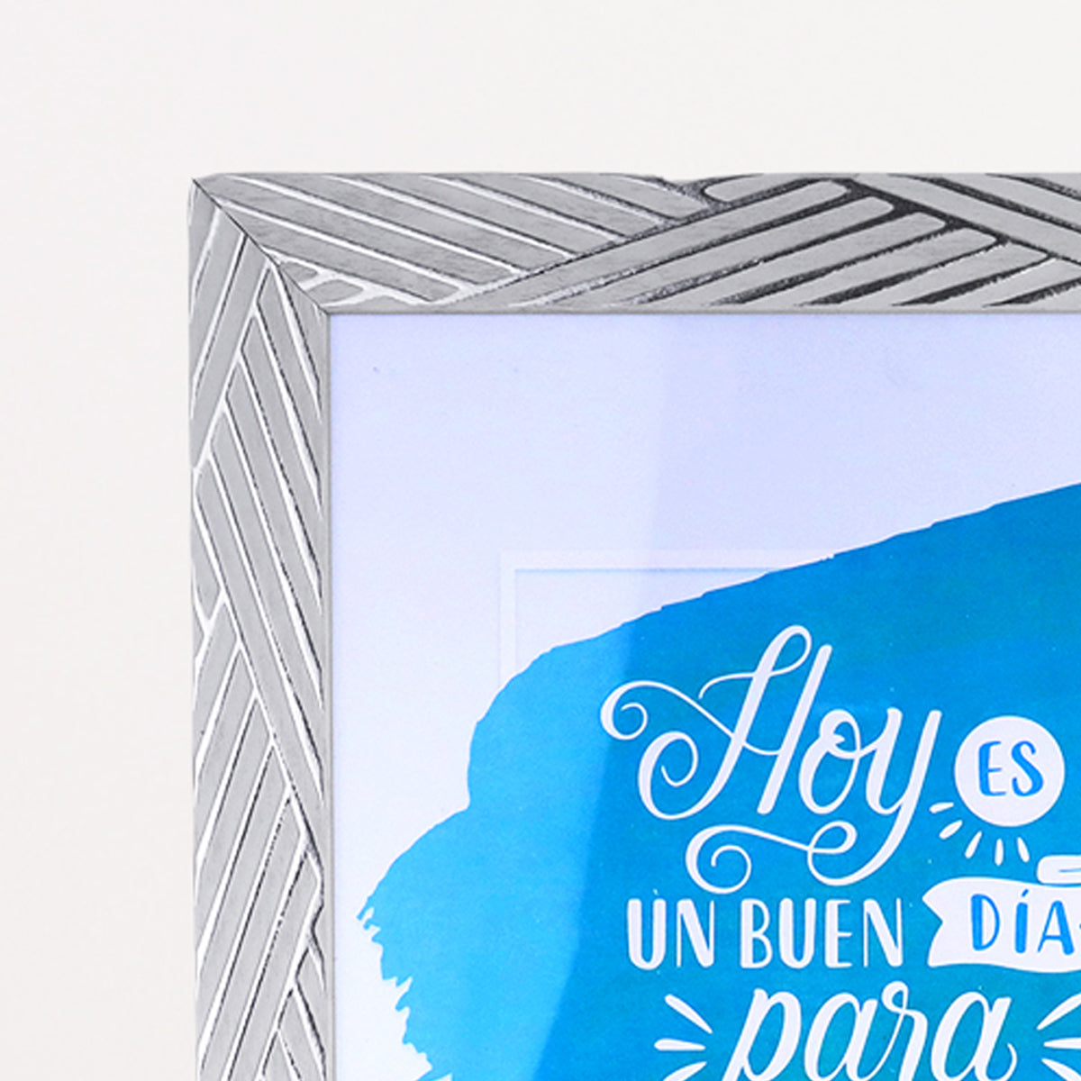 Portarretratos con Diseño de Líneas color Gris 20x25cm