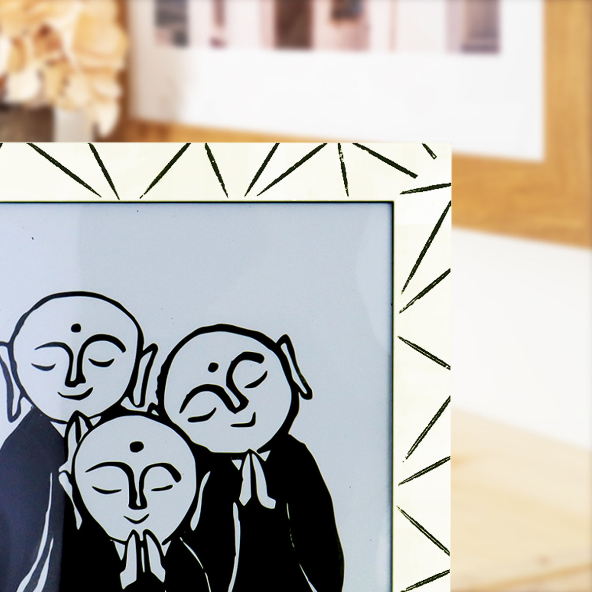 Portarretratos color Blanco con Líneas 20x25cm