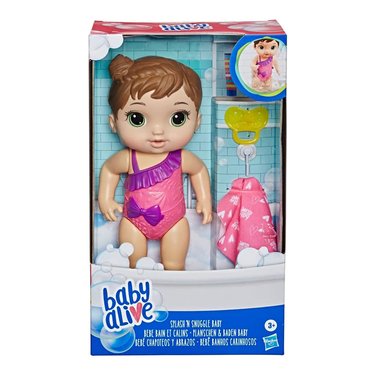 Baby Alive Chapoteo y Abrazos, Traje de Baño Morado